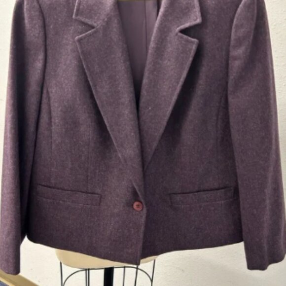 Pendleton Purple Blazer with Notched Lapels and Wool-Blend Fabric - Picture 5 of 5